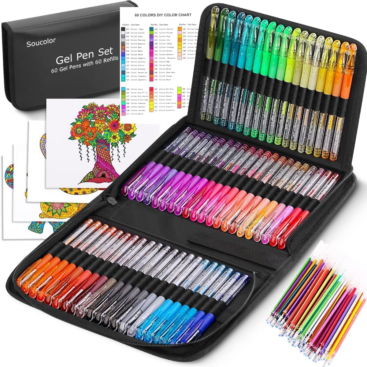 Glitter Gel Pens (120 Pack)